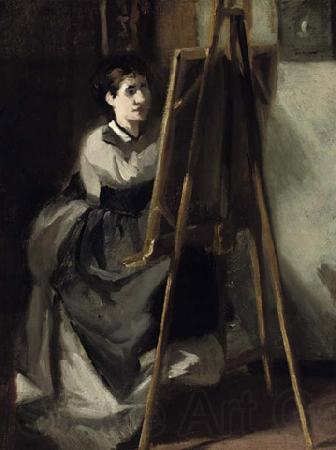 Eva Gonzales Portrait of Sister as Artist